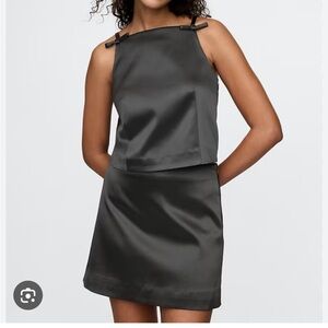 GAP satin square neck bow top